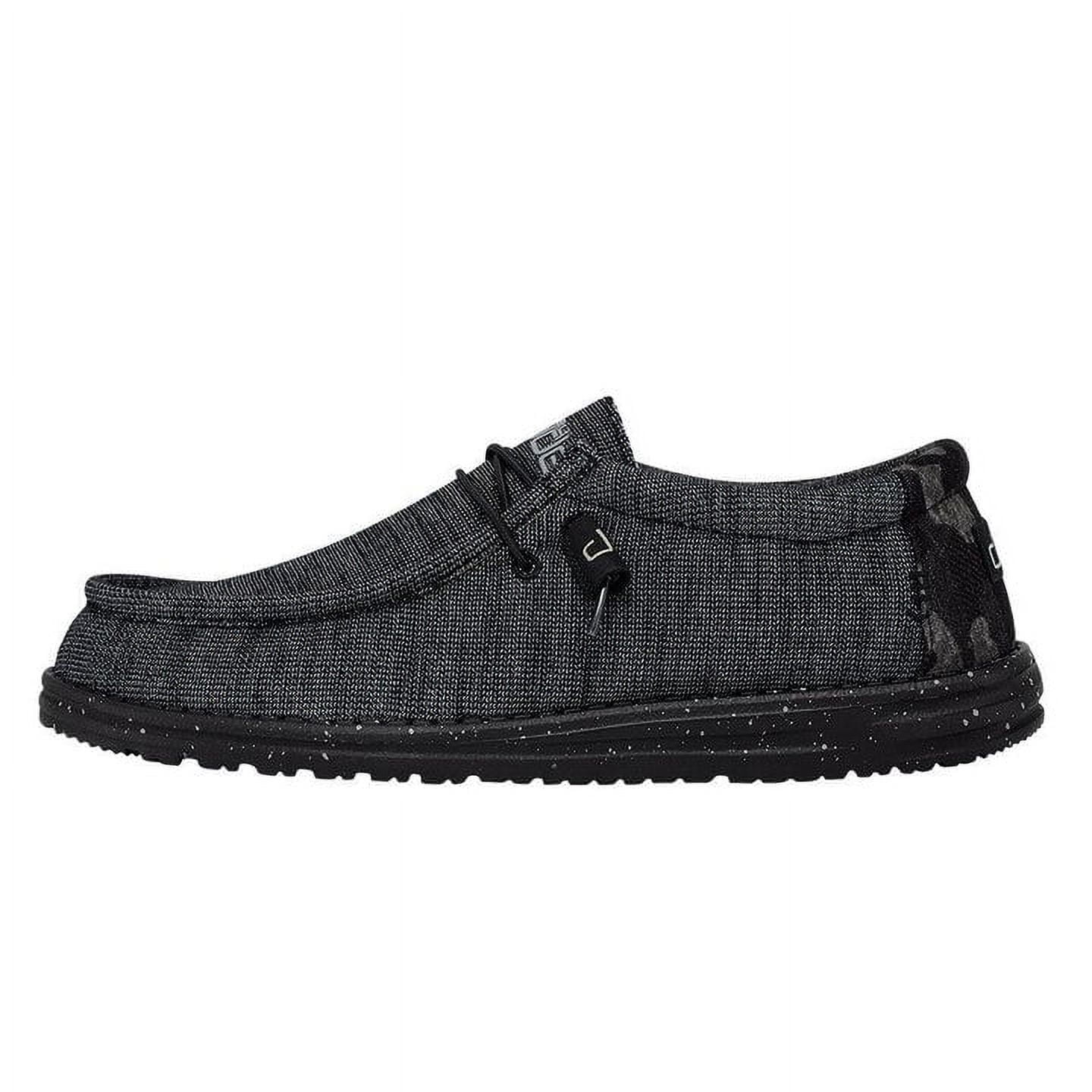 Hey Dude Wally Stretch Midnight Bunker Men Size 19 Black Heydude Wally Stretch Poly Midnight Bunker Casual Shoe  main image 4