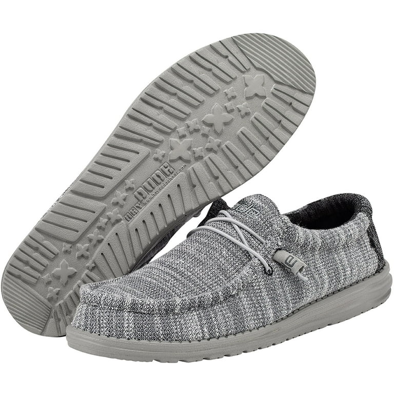 Hey Dude® Men's Wally Stretch Platinum Mix Shoes 110383267