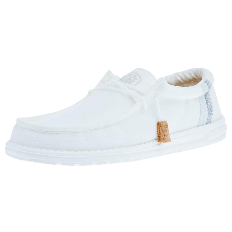 Hey Dude Mens Wally White Break Stitch Casual Shoe - Walmart.com