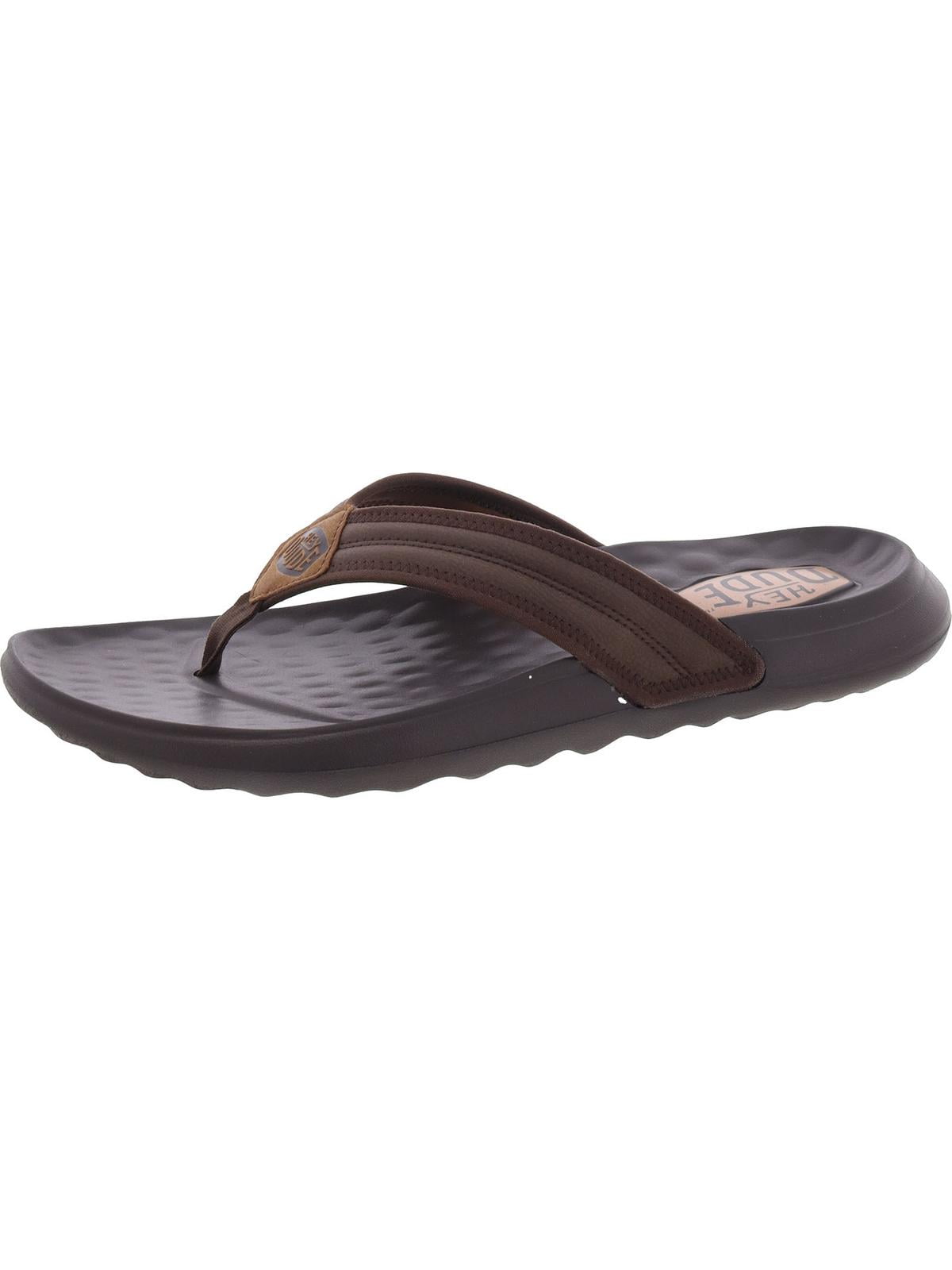 Hey Dude Sami Flip Flops Homme – Confort Léger Plage, Semelle Perforée Évacuation Eau, Microfibre Douce