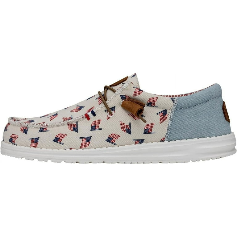 Hey Dude Wally Americana Flag Size Men's Loafers Men's Slip On - Main Image