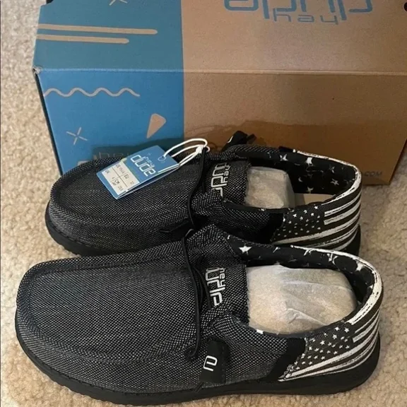 Hey Dude Wally Funk Break Patriotic Youth Shoes