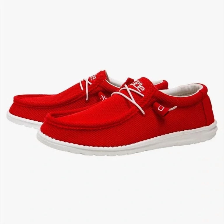 Hey Dude Wally Sox Flame Red Shoes - Walmart.com display picture 2
