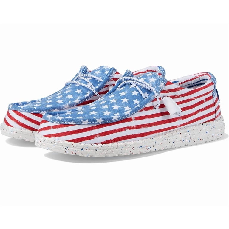 NEW HEY DUDE men\'s wally shoes in stars \'n stripe Hey Dude Wally Stars N main image 4