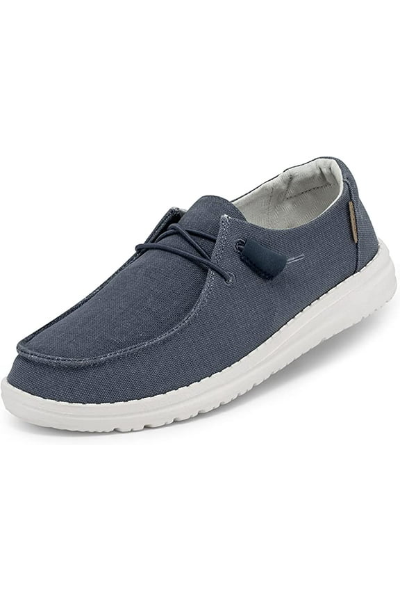 Wendy Chambray - Navy White - Women's Lightweight Shoes - Slip on - Casual
