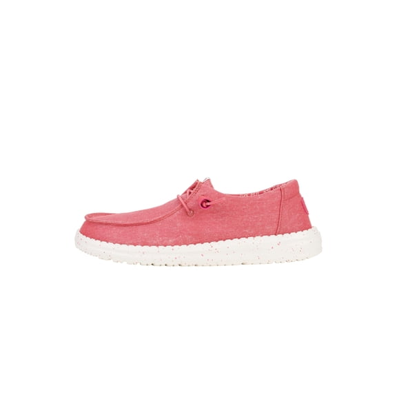 Hey Dude Wendy Stretch Canvas Washed Red Size 8, Womens Shoes, Womens Slip-on Loafers, Comfortable & Light-Weight