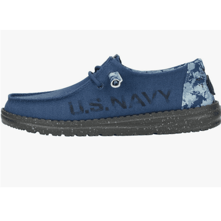 Shoe Navy Hey Dudes Womens Hey Dude Wendy US Armed Forces, Navy