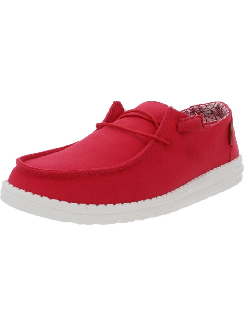 Hey Dude Wendy Women's Lightweight Slip On Loafer Shoes Red