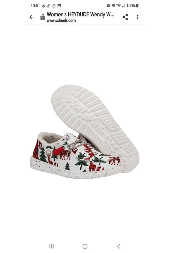 Wendy Woodland Buffalo Plaid Christmas Shoes