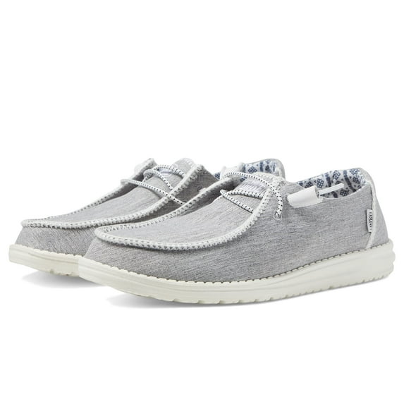 Hey Dude Women's Wendy Boho Stitch White Melange Size 10 Women's Shoes Women's Slip On Shoes Comfortable & Light-Weight