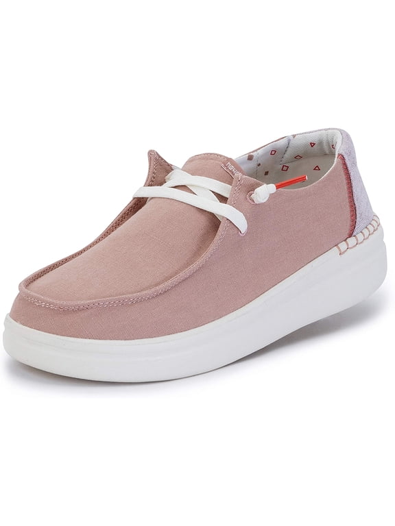 Hey Dude Womens Wendy Lace-Up Loafers - Chambray Rose