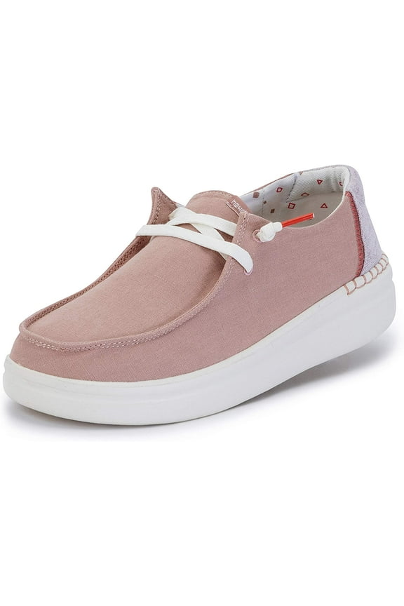 Womens Wendy Lace-Up Loafers - Chambray Rose