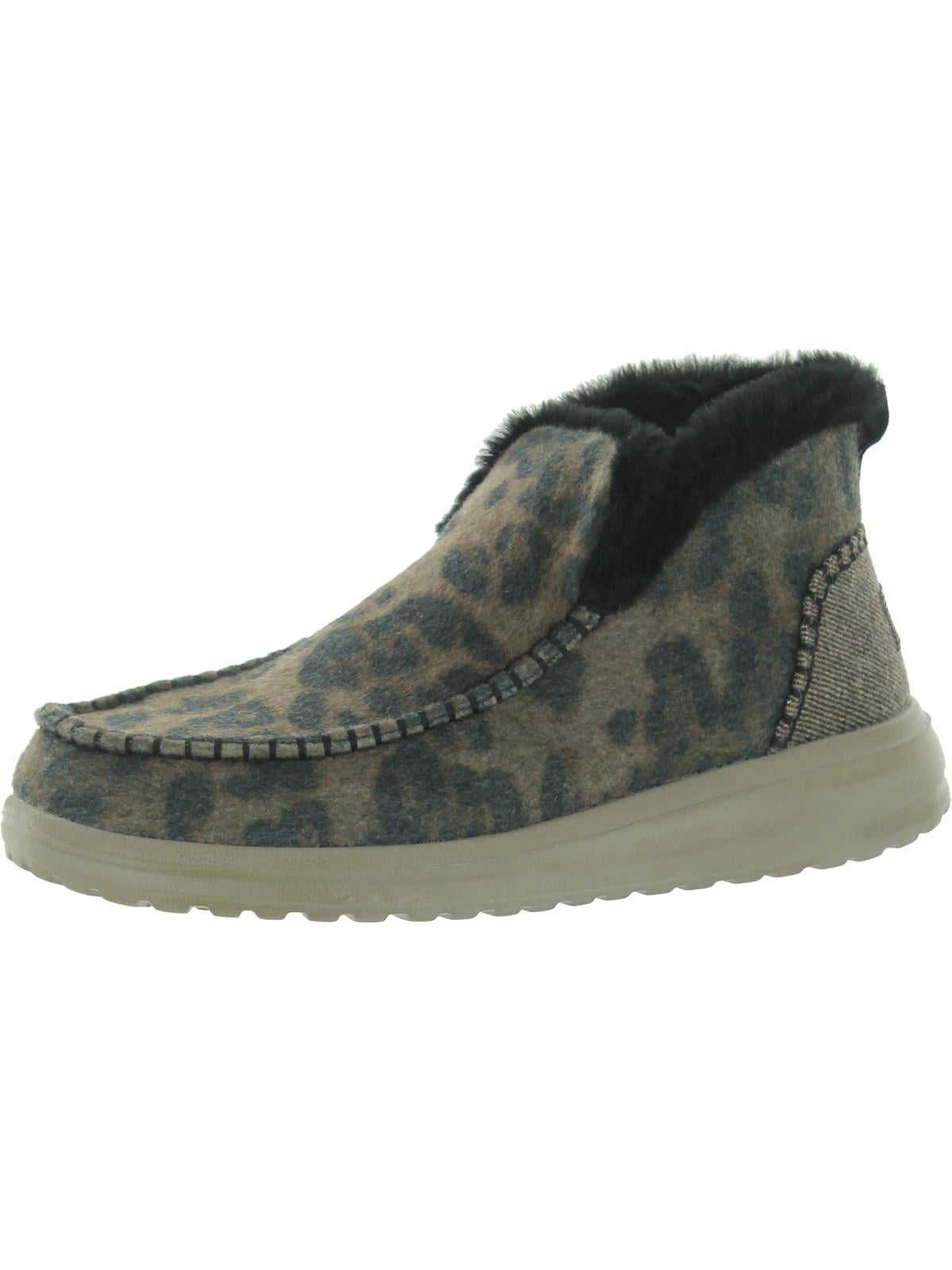 hey dudes leopard slip on