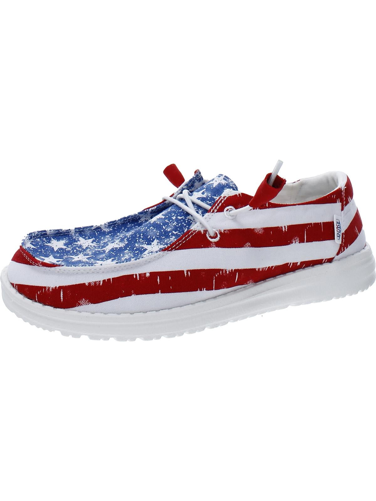 Hey Dude Womens Wendy Patriotic Canvas Lifestyle Casual and Fashion