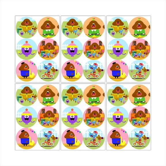 Hey Duggee Stickers Party Favors Labels Birthday Thank You Themed Round Circle Baby Shower 60pcs