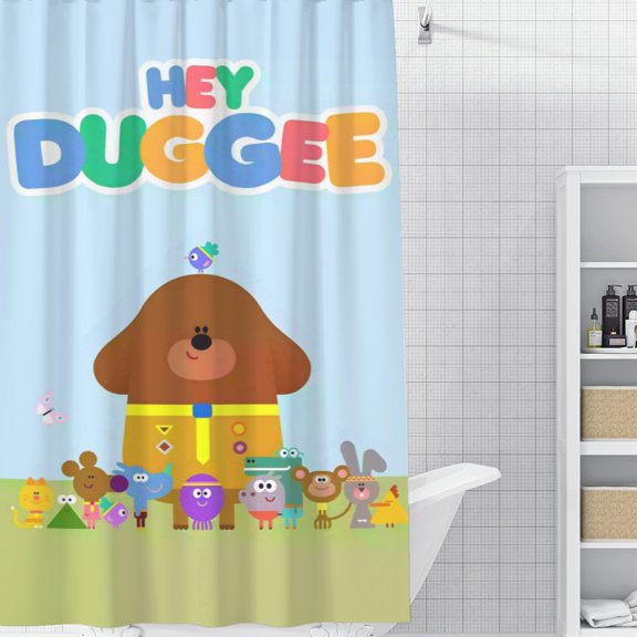 Hey Duggee-theme Bathroom Shower Curtain Home Decor,Bath Curtains Durable Waterproof Bath Curtain , Adluts Girls Boys Bathroom Decor House Gifts 52x71inch130cmX180cm