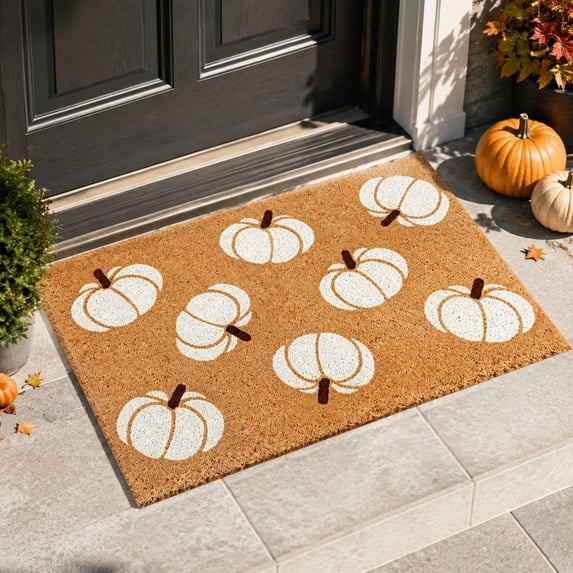 Hey There Fall Door Mat,Welcome Mat for Front Door Outdoor Entrance, Entrance Halloween Doormat Welcome Mat,ideal for front doors, porches, entryways, and Thanksgiving decor,32"X48"