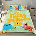 thumbnail image 1 of Hey! Fuzzy Yellow Themed Bed Sheet Set Three Piece Set 53x79 In ches Comfortable And Skin Friendly Unique Design Creating A Star Studded Night Home Gifts For Family Friends fans, 1 of 6
