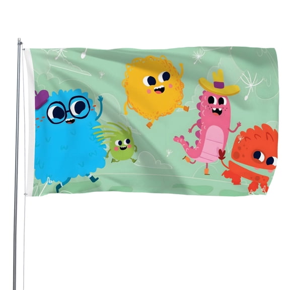 Hey! Fuzzy Yellowflag perfect for outdoor decoration, can be hung indoors, outdoor lawn, balcony, corridor, party, etc. anywhere you want to display15.7x23.6in40*60cm