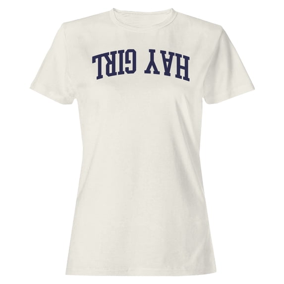 Hey Girl Arch Bold Typography Women's Off-White T-shirt