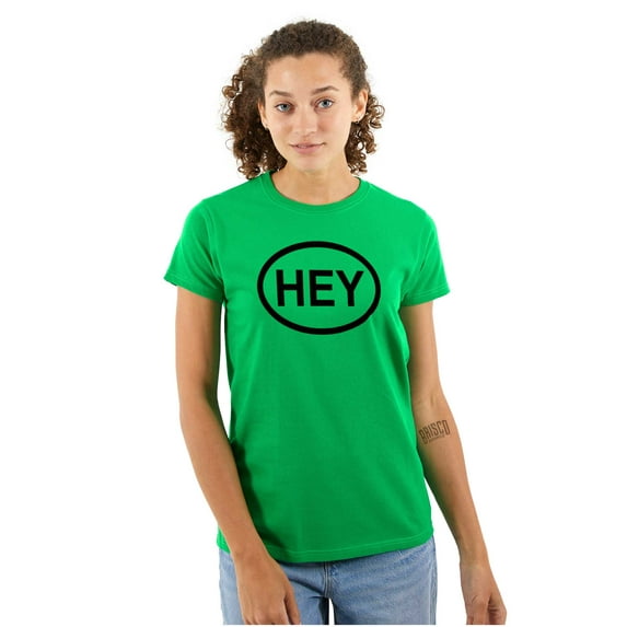 Hey Girl Funny Novelty TV Show Logo Womens Slim Fit Graphic Tee Brisco Brands L