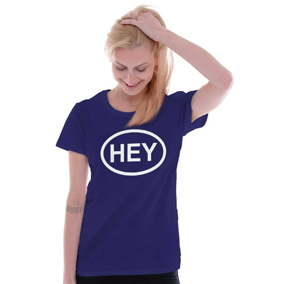 Hey Girl Funny Novelty TV Show Logo Womens Slim Fit Graphic Tee Brisco Brands S