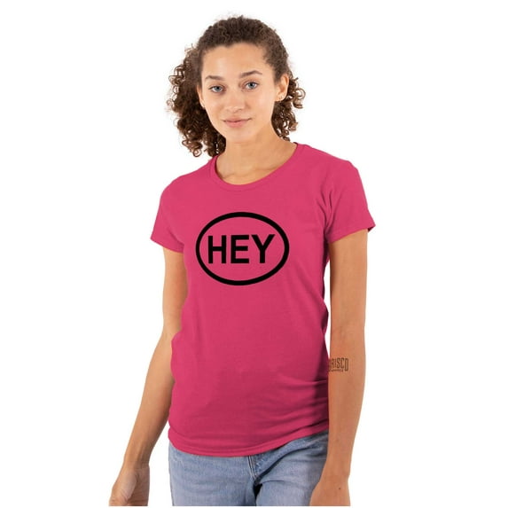 Hey Girl Funny Novelty TV Show Logo Womens Slim Fit Graphic Tee Brisco Brands S