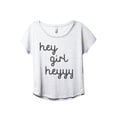 thumbnail image 1 of Hey Girl Heeyyy Women's Fashion Slouchy Dolman T-Shirt Tee Heather White 3X-Large, 1 of 5