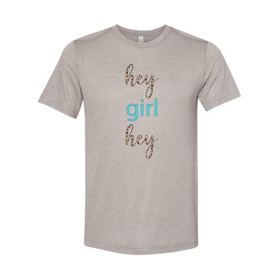 "Hey Girl Hey Shirt, Leopard Print, Unisex Fit, Gift For Her, Sublimated Design, Leopard Print Shirt, Hey Girl Hey, Funny T-shirt, Birthday, Heather Olive, XL"