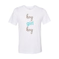 thumbnail image 1 of "Hey Girl Hey Shirt, Leopard Print, Unisex Fit, Gift For Her, Sublimated Design, Leopard Print Shirt, Hey Girl Hey, Funny T-shirt, Birthday, White, MEDIUM", 1 of 1