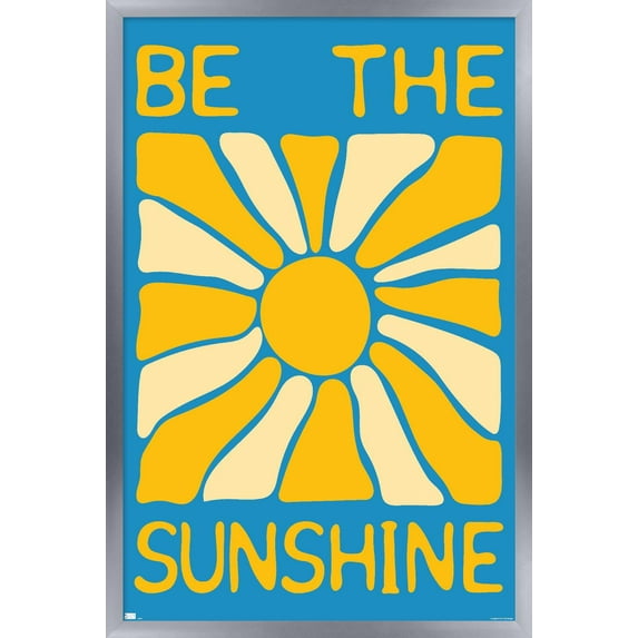Hey Happy - Be The Sunshine Wall Poster, 14.725" x 22.375" Framed