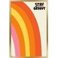 thumbnail image 1 of Hey Happy - Stay Groovy Wall Poster, 14.725" x 22.375" Framed, 1 of 5