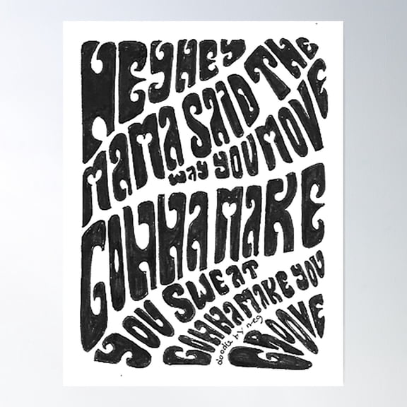 Hey Hey Mama Poster Wall Art, Modern Wall Decor, 8x12 UNFRAMED