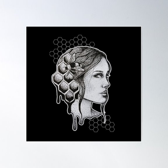 Hey, Honey Poster Wall Art, Modern Wall Decor For Living Room Bedroom, 30x30 UNFRAMED