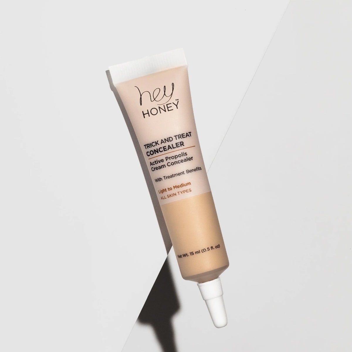 Hey Honey Trick and Treat Cream Concealer Makeup, Light to Medium Coverage, Propolis, Treatment Benefits, 0.5 fl. oz