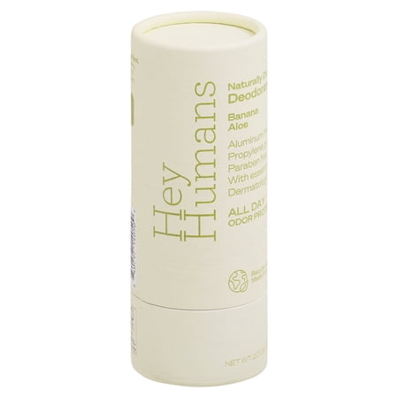 Hey Humans Deodorant Stick, Aluminum Free Deodorant for Women and Men, Banana Aloe, 2 oz