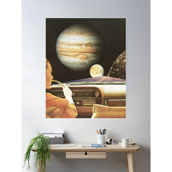Hey Jupiter Poster Wall Art, Modern Wall Decor For Living Room Bedroom, 24x36 UNFRAMED
