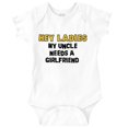 thumbnail image 1 of Hey Ladies Uncle Needs A Girlfriend Romper Boys or Girls Infant Baby Brisco Brands 12M, 1 of 5