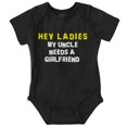 thumbnail image 1 of Hey Ladies Uncle Needs A Girlfriend Romper Boys or Girls Infant Baby Brisco Brands NB, 1 of 6