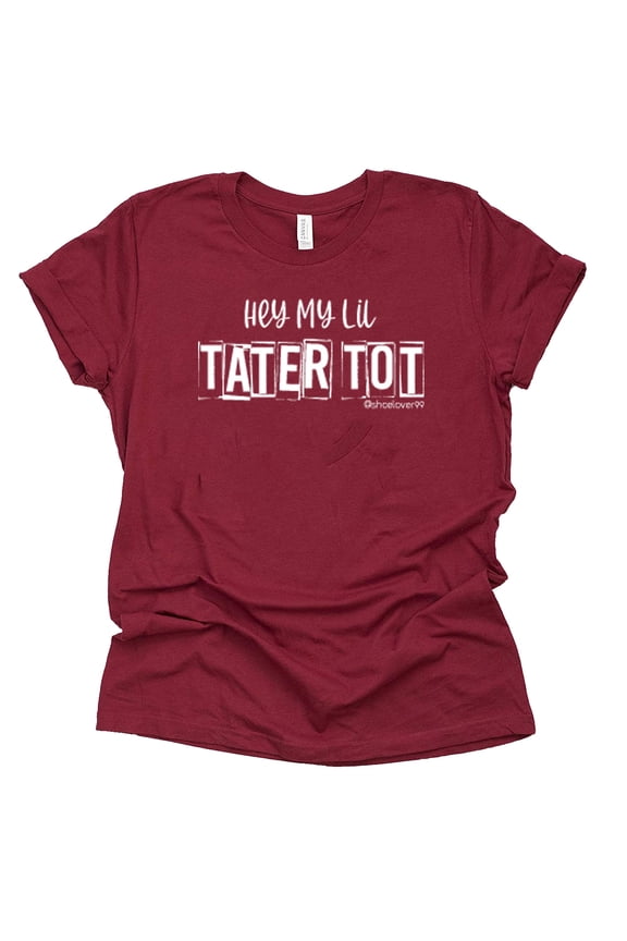 Hey My Lil Tater Tot T Shirt Ophelia Shoelover99 Merch Unisex Funny Tees Casual Short Sleeve (Raspberry, Large