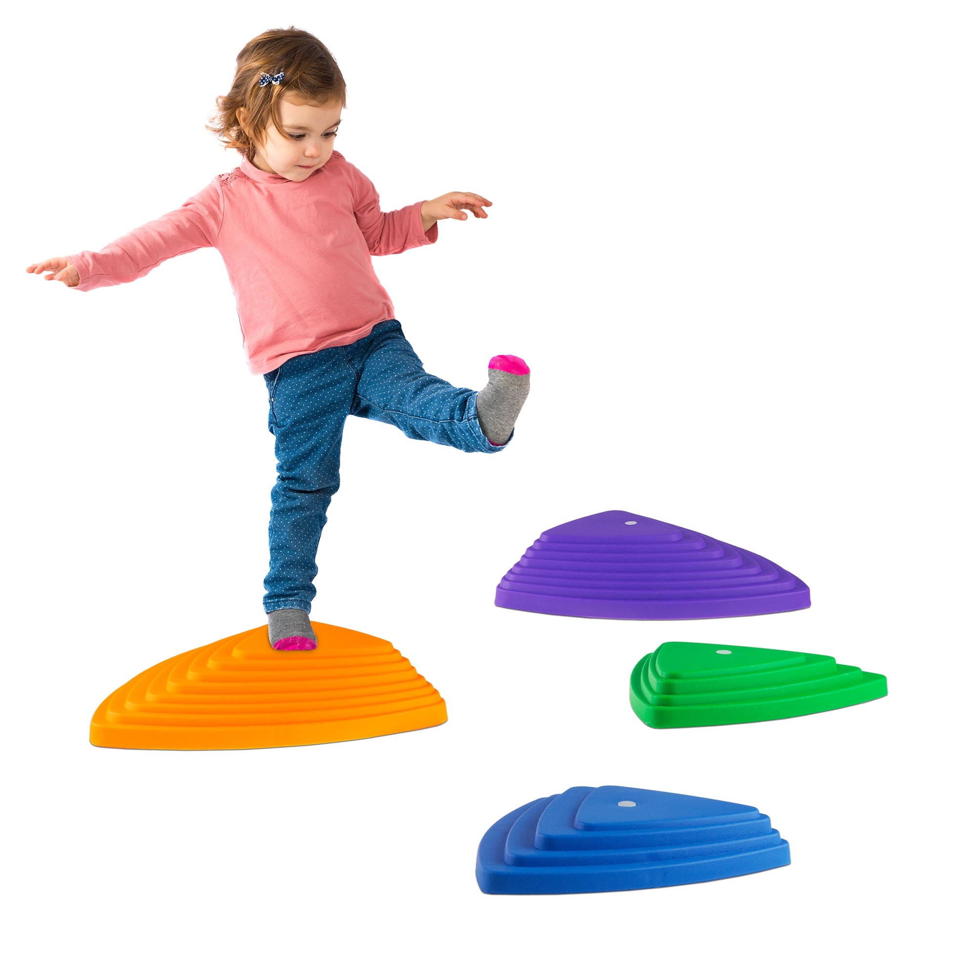 Hey Play Set of 6 Kids Stepping Stones for Balance Hey Play Set of 6 Kids Stepping Stones for Balance
