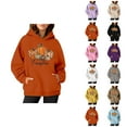 thumbnail image 1 of Hey Pumpkin Halloween Thanksgiving Hoodies for Women Fall Pumpkin Hoodie Long Sleeve Graphic Sweatshirt Pullover Tops, 1 of 4