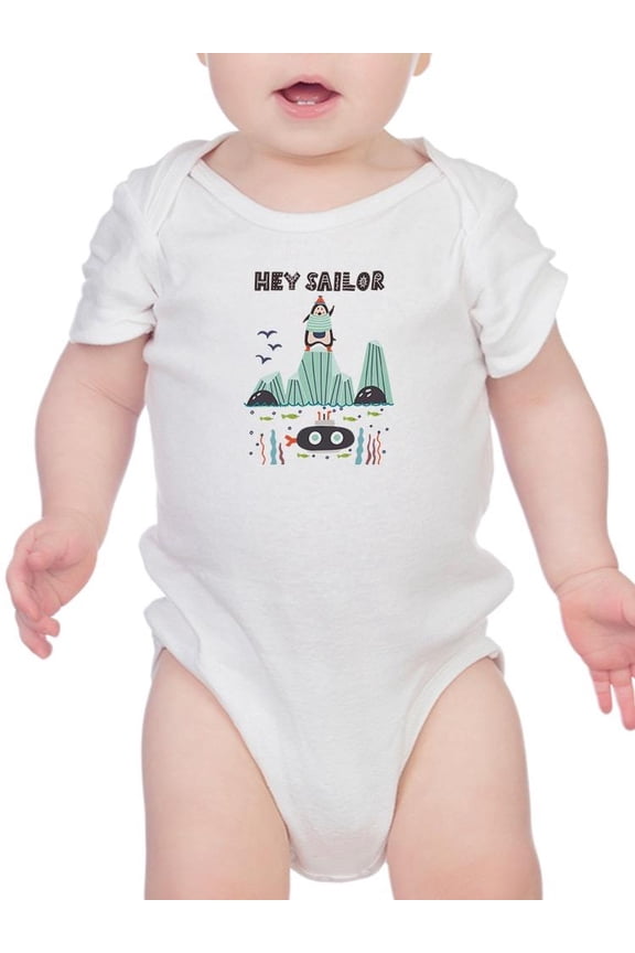 Hey Sailor Penguin Ice Floe Bodysuit Infant -Image by Shutterstock, Newborn