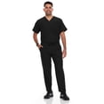 thumbnail image 1 of Hey Scrubs Set Men Stretch V-Neck Scrub Top and Six Pocket Tapered Pant Bundle, Elastic Waistband Scrubs for Men, 1 of 4