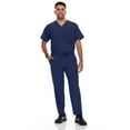 thumbnail image 1 of Hey Scrubs Set Men Stretch V-Neck Scrub Top and Six Pocket Tapered Pant Bundle, Elastic Waistband Scrubs for Men, 1 of 4
