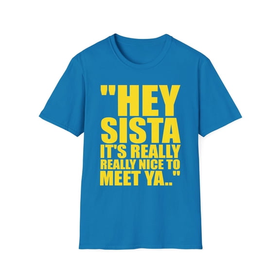 Hey Sista Shirt Its Really Nice to Meet Ya Shirt Matching Tee Funny Tshirt