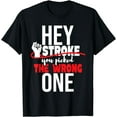 thumbnail image 1 of Hey Stroke You Picked The Wrong One - Red Awareness Ribbon T-Shirt, 1 of 4