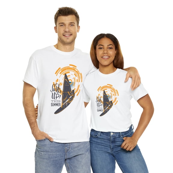 Hey, Surfs UP! This Summer Unisex Heavy Cotton Tee