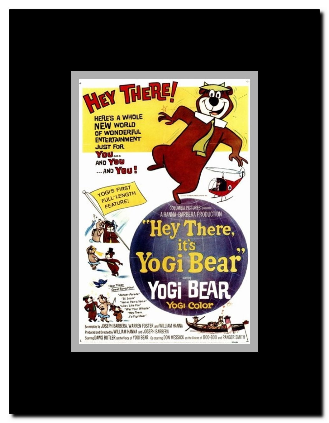 Hey There It's Yogi Bear Framed Movie Poster