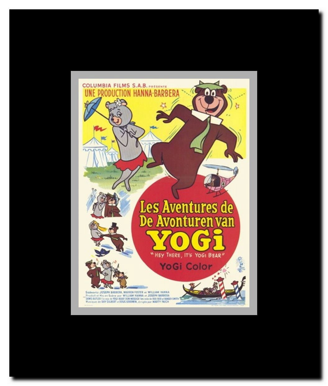 Hey There It's Yogi Bear Framed Movie Poster